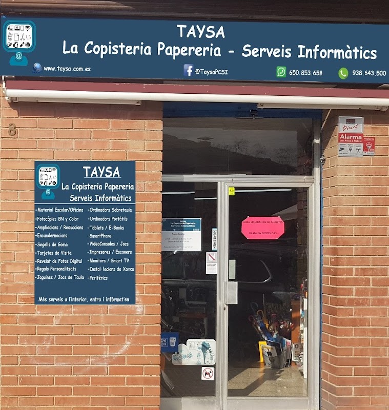 TAYSA La Copisteria servicios